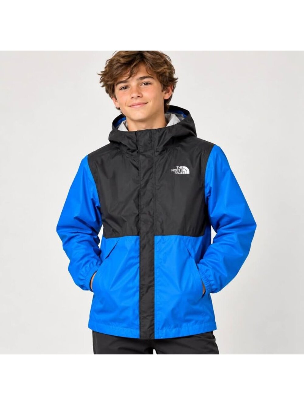 The North Face Youth XL 14–16 DryVent Blue Black Rain Jacket